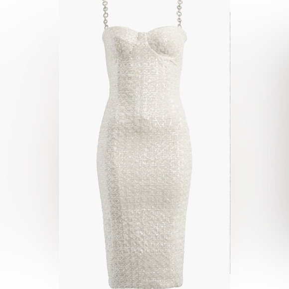 NADINE MERABI Nina Embellished Body-Con Cocktail Dress - Picture 4 of 11